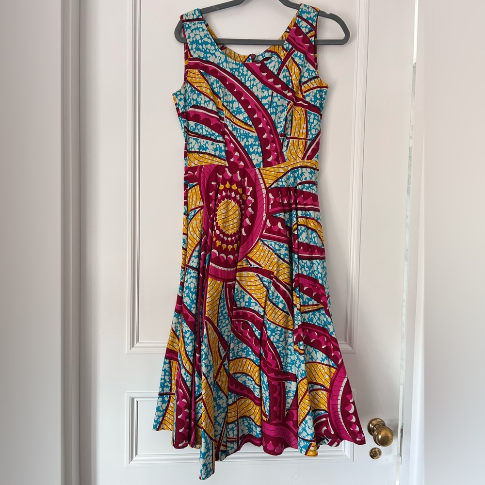African fabric Sleeveless sundress